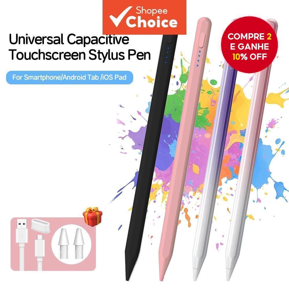 Caneta Stylus Universal Com Toque Suave De Alta Qualidade Para Smartphone Android Tab Pad iOS Windows iPad Apple Pencil 