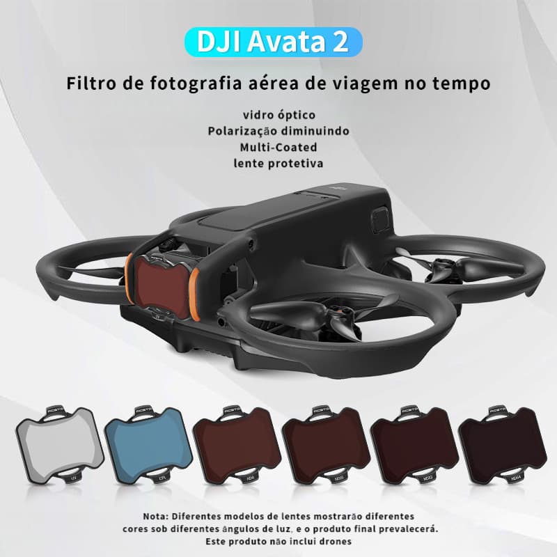 Filtros CPL e ND adequados para DJI Avata 2, filtros para drones, acessórios para drones, filtros.