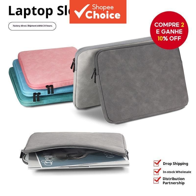  Slim Sleeve para Laptop para MacBook iPad 15.6 polegadas. Capa universal à prova d'água, bolsa protetora fina para