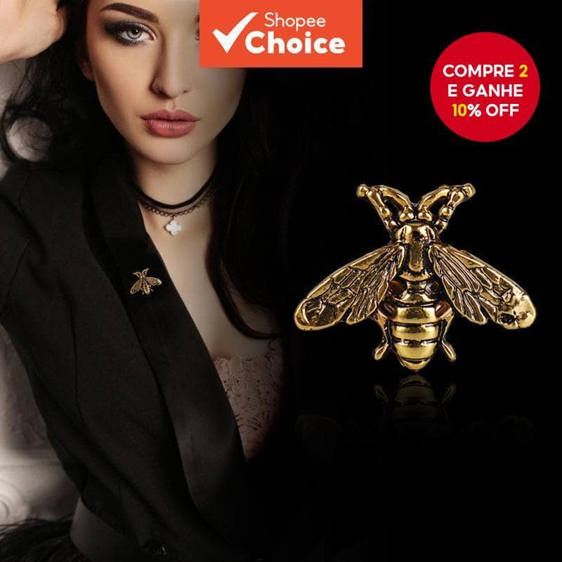 Broche Retro Pequena Abelha Liga Dupla Utilização Camisa Terno Acessórios Feminino Prata