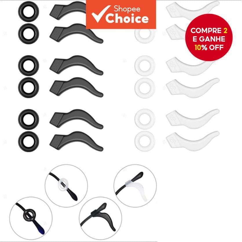Conjunto De Punhos E Rolha De Silicone Para Óculos – Almofadas Antiderrapantes De 24 Unidades Acessórios De
