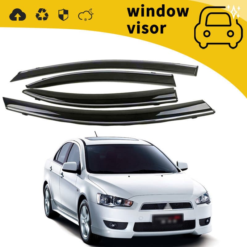 Adequado para 10-16 Mitsubishi Wing deus bloco de chuva porta bloco de chuva janela chuva sobrancelha chuva defletor dec