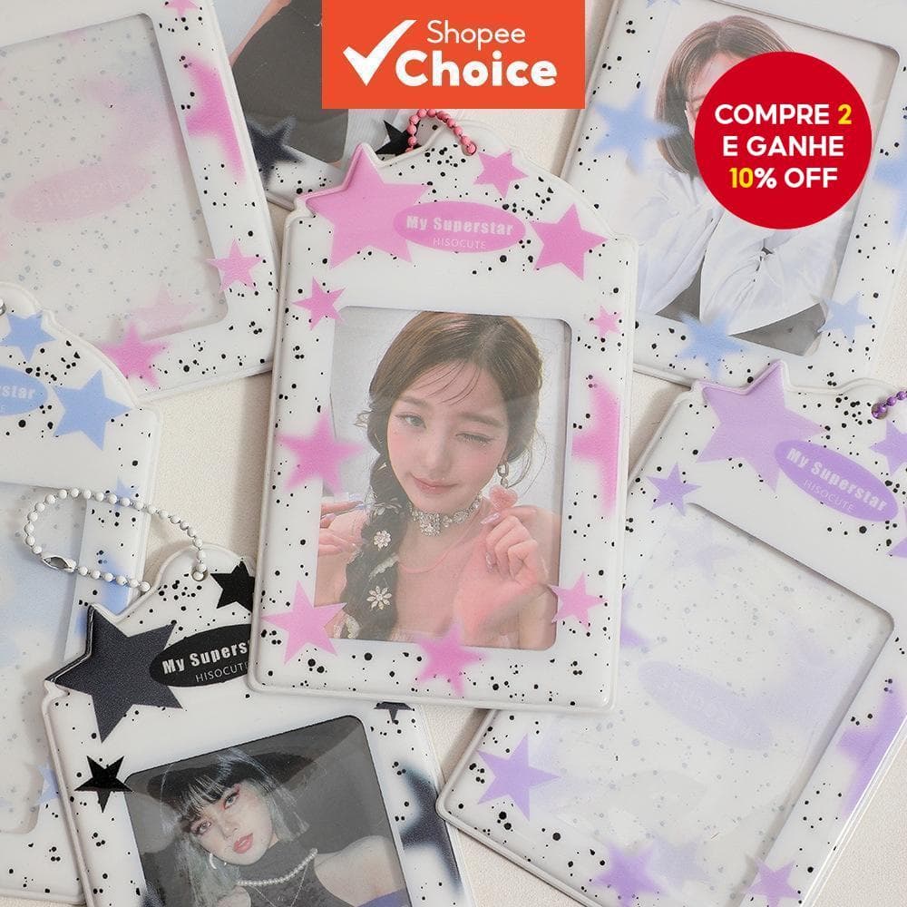 INS Capa Protetora Para Cartão Fotográfico Star Photocard De 3 Polegadas De Estudante