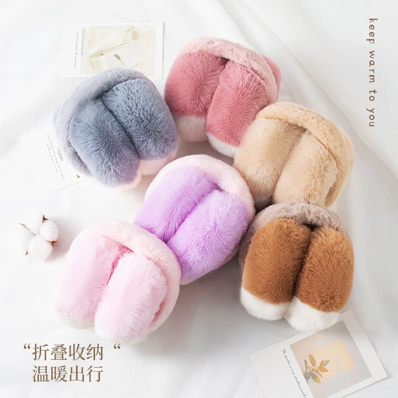 Outono inverno quente earmuffs feminino de alto valor dobrável earmuffs anticongelante à prova de frio earmuffs inverno 