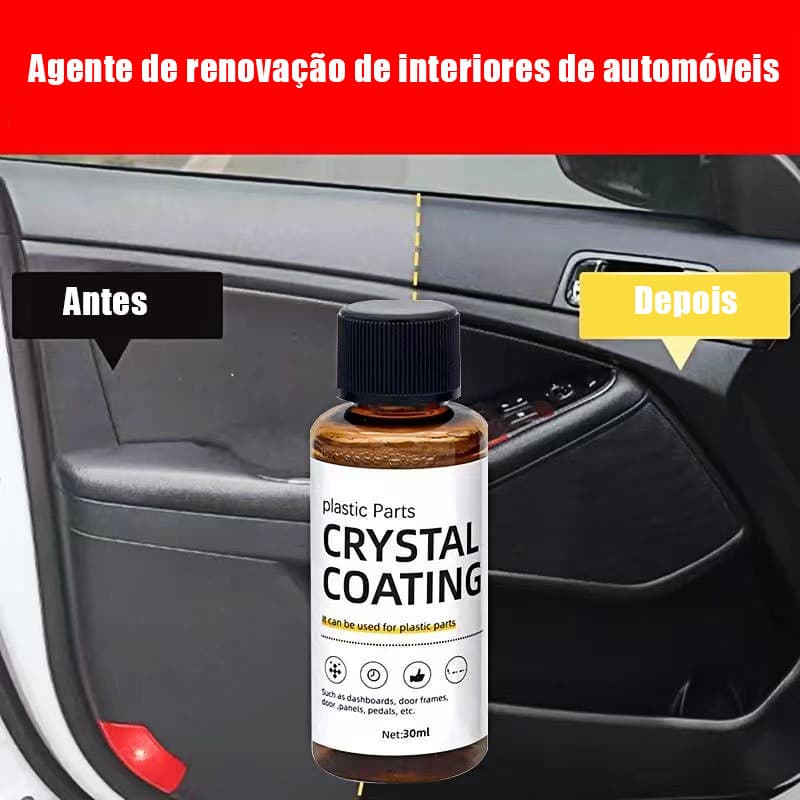 （com Esponja）Renovador Automotivo 30ml  Restaura Cor Escura, Dá Brilho e Protege contra Raios UV
