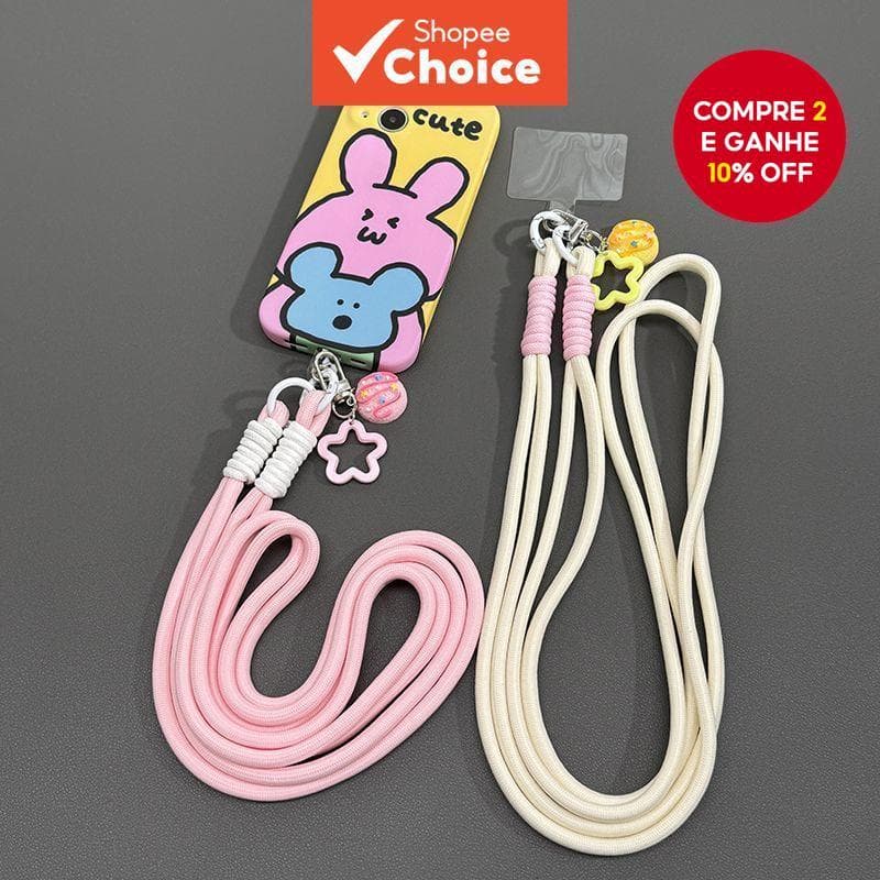 Cordão De Telefone Personalizado Alça Crossbody Ajustável Com Fita Chaveiro De Pulso E Charme Para Todos Os Telefones