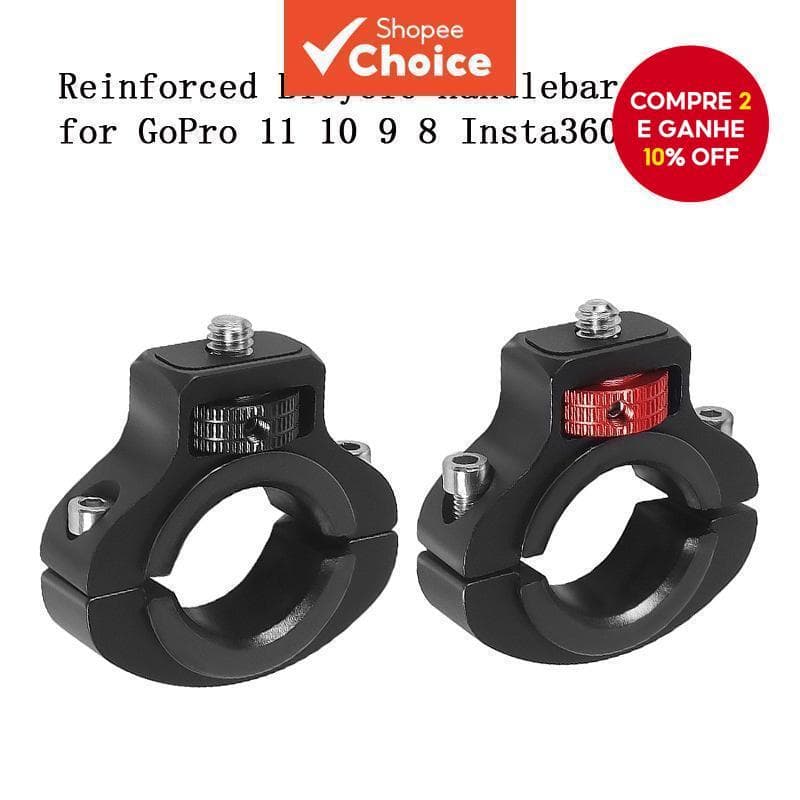 Clipe Para Guidão De Motocicleta , Parafuso De 1/4', Braçadeira Selim De Bicicleta Gopro 11 10 9 Insta360 X3 , Acessório