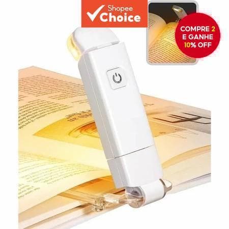Luz de Livro USB Ajustável, Lâmpada de Leitura Noturna Dobrável com Proteção para os Olhos para Crianças