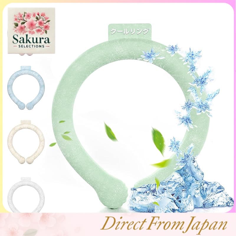 Ice Neck Cooling Ring – Reusable, Battery-Free Neck Cooler for Heat Relief, Natural Freezing at 28°C, Long-Lasting, Sweat-Free, Ideal for Commuting, Running, Camping, and Daily Use