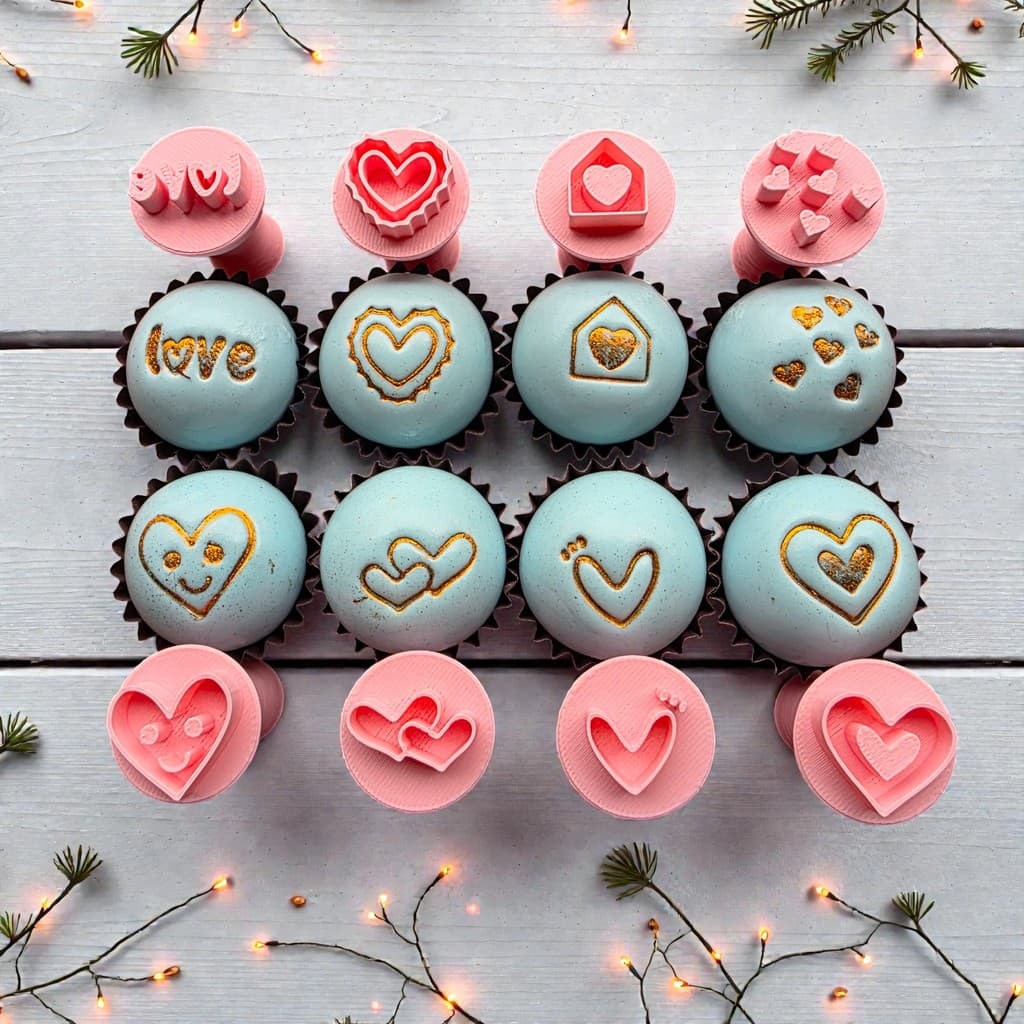 Kit Carimbos Para Doces Corações