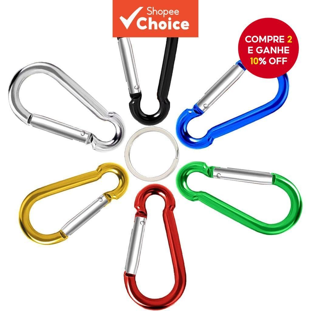 5-20pcs Mosquetões De Liga De Alumínio-Pequenos Acampamento Para Chaves/Bolsas , Ganchos Leves E Duráveis
