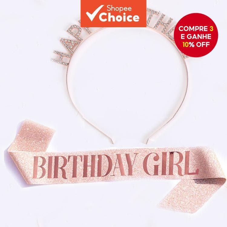 Aniversário Glitter Menina Satin Sash Rhinestone Faixa De Cabelo Feliz Carta Flash Diamante Cabeça +