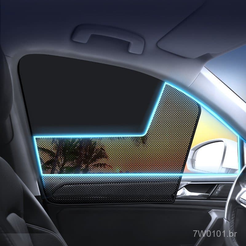 Cortina de Sombra de Verão para Carro, Sombra Magnética para Janela de Carro, Proteção Solar para Janelas Duplas, Isolam