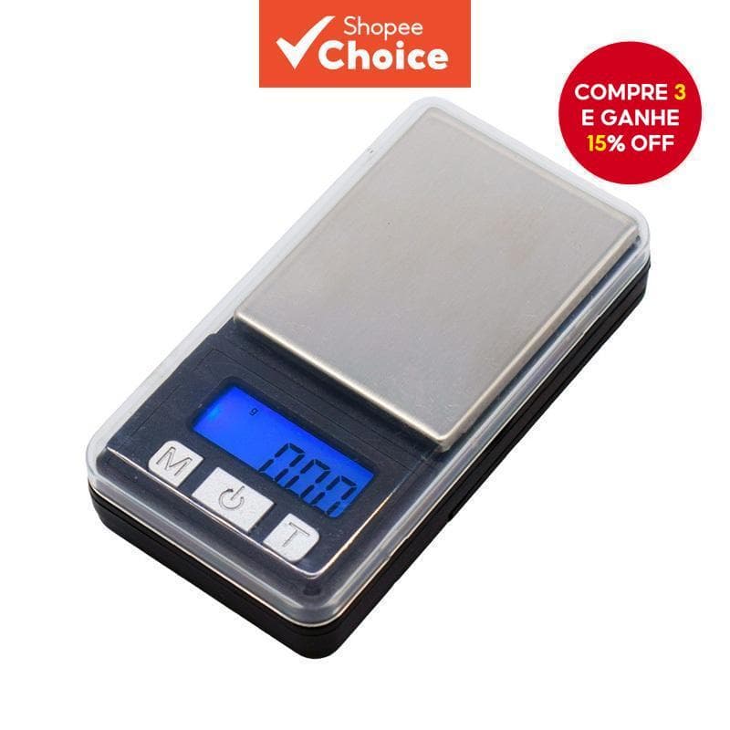 Balança Eletrônica Portátil Para Joias – De Grama De Alta Precisão Com Função De Calibração E Display LCD Transparente (