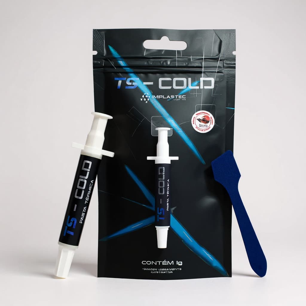 PASTA TÉRMICA SERINGA 1G TS COLD IMPLASTEC – ALTA PERFORMANCE PARA PROCESSADORES E PLACAS DE VÍDEO