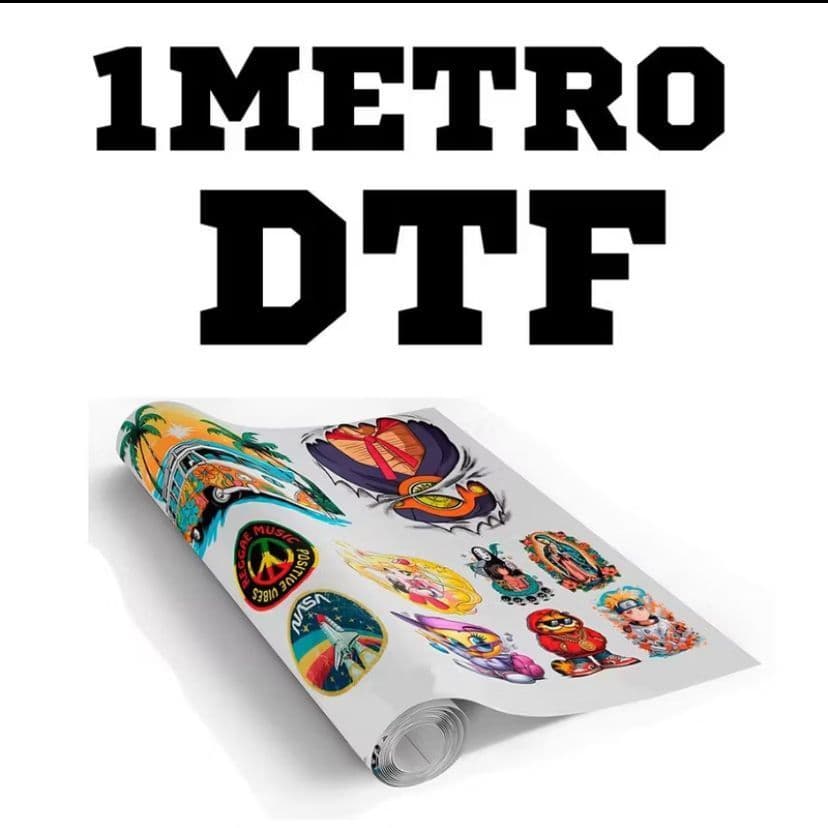 DTF Têxtil 57X100cm Impressão Pronta Estampa Para Camisetas Envio Imediato