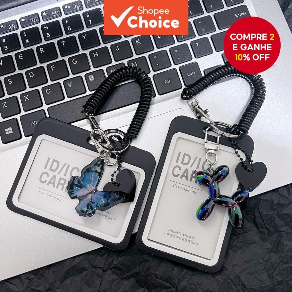 Caixa de Cartão ABS Universal Estilo Ins Balão de Borboleta Dog Pendant Fotocartão Crachás de Identificação