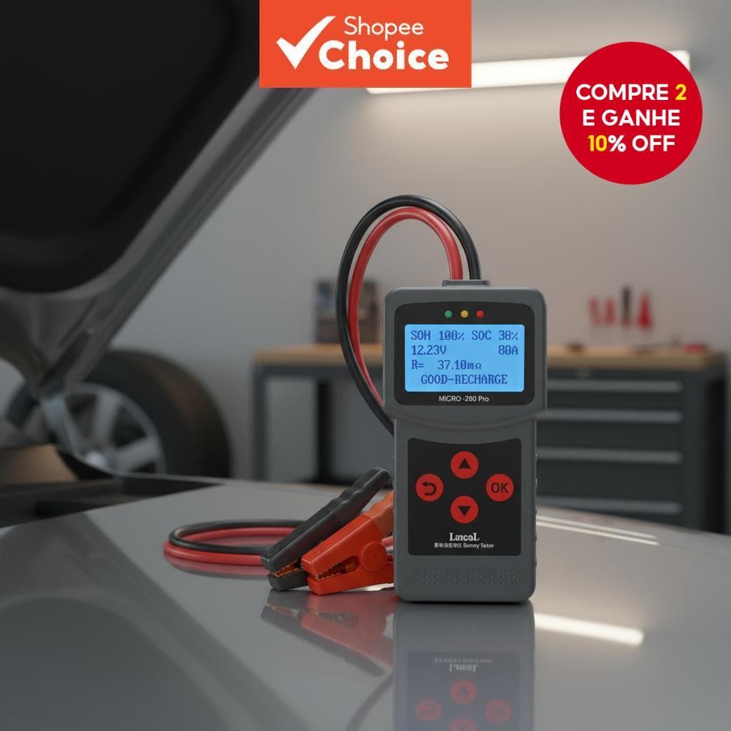  Lancol MICRO 200 Pro Equipamento de Teste de Bateria de Carro 12V Ácido Chumbo para Reparos de 40-2000 CCA
