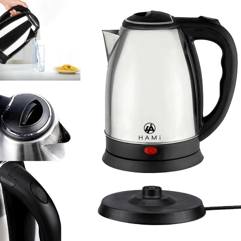 Chaleira Jarra Elétrica Inox 1.8L,（110V/220V ），1500W com Desligamento Automático,