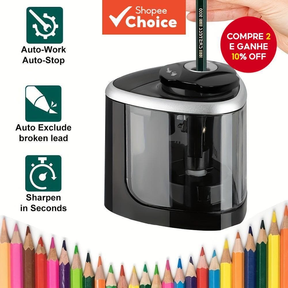Apontador De Lápis Automático Elegante , Conveniência De Mesa , Afiação Rápida , Design Durável , Ideal Para Escritório/