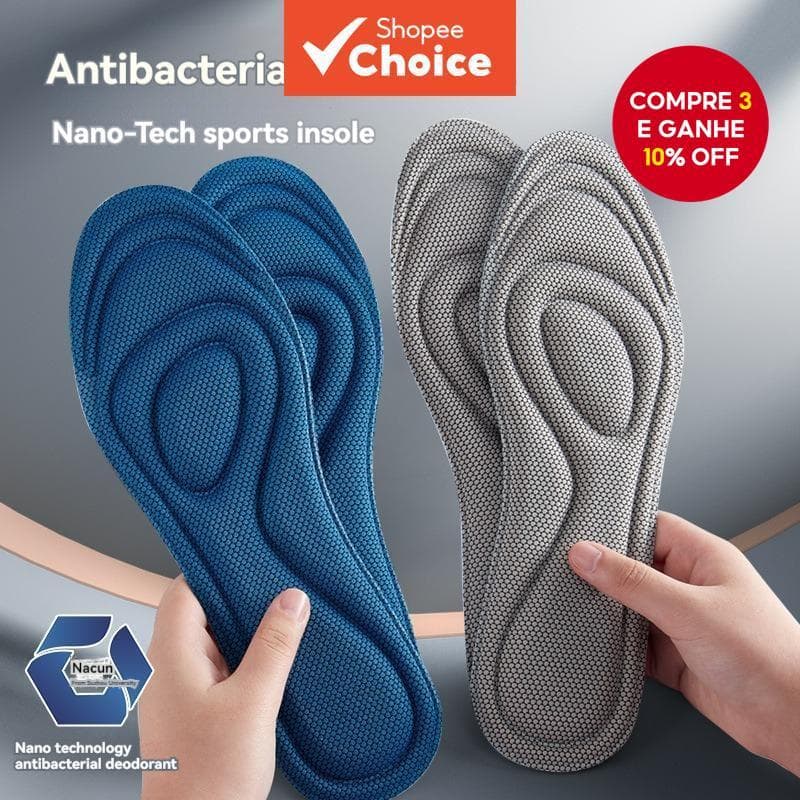 Palmilhas Esportivas Elásticas 4D – Almofadas De Apoio Para Pés Respiráveis E Ultramacias Confortáveis , Forros Sapatos