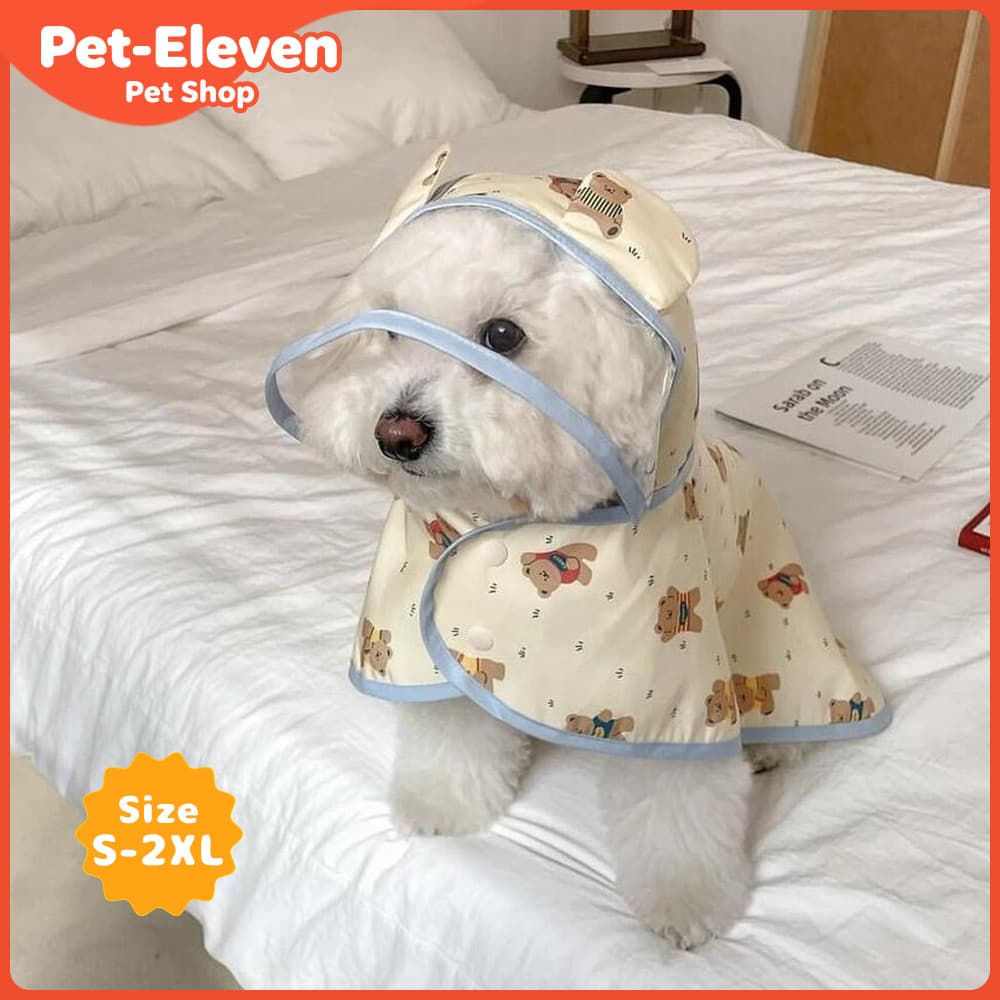 Capa De Chuva Para Cachorro Com Capuz , Poncho Animais De Estimação , À Prova D'água , Fofa , De Alta Qualidade , Filhot