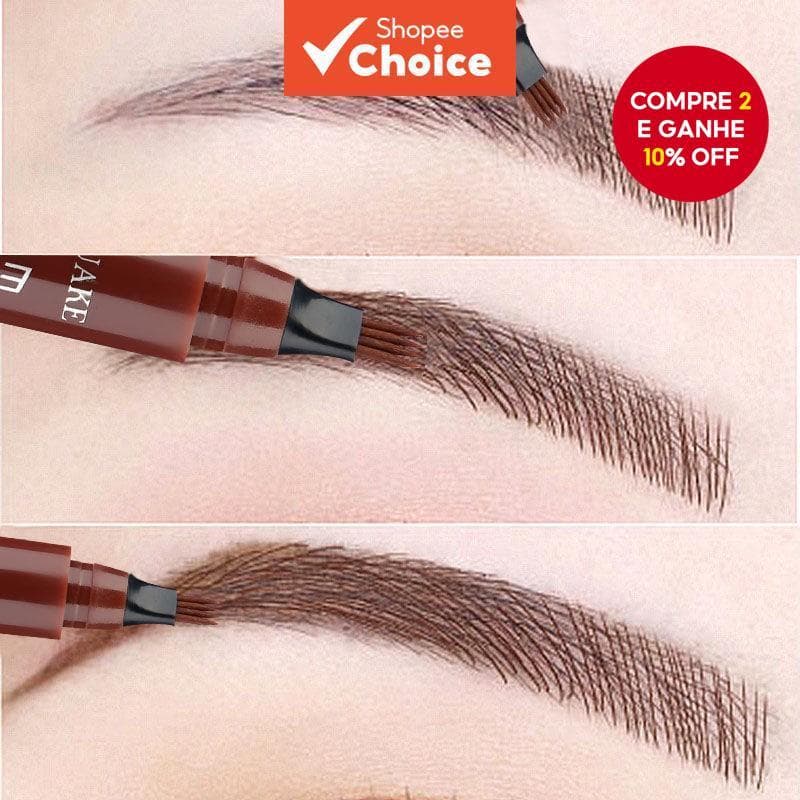 Caneta De Sobrancelha Semelhante A Cabelo De Quatro Pontas-À Prova D'água , De Manchas E De Longa Duração Para Maquiagem