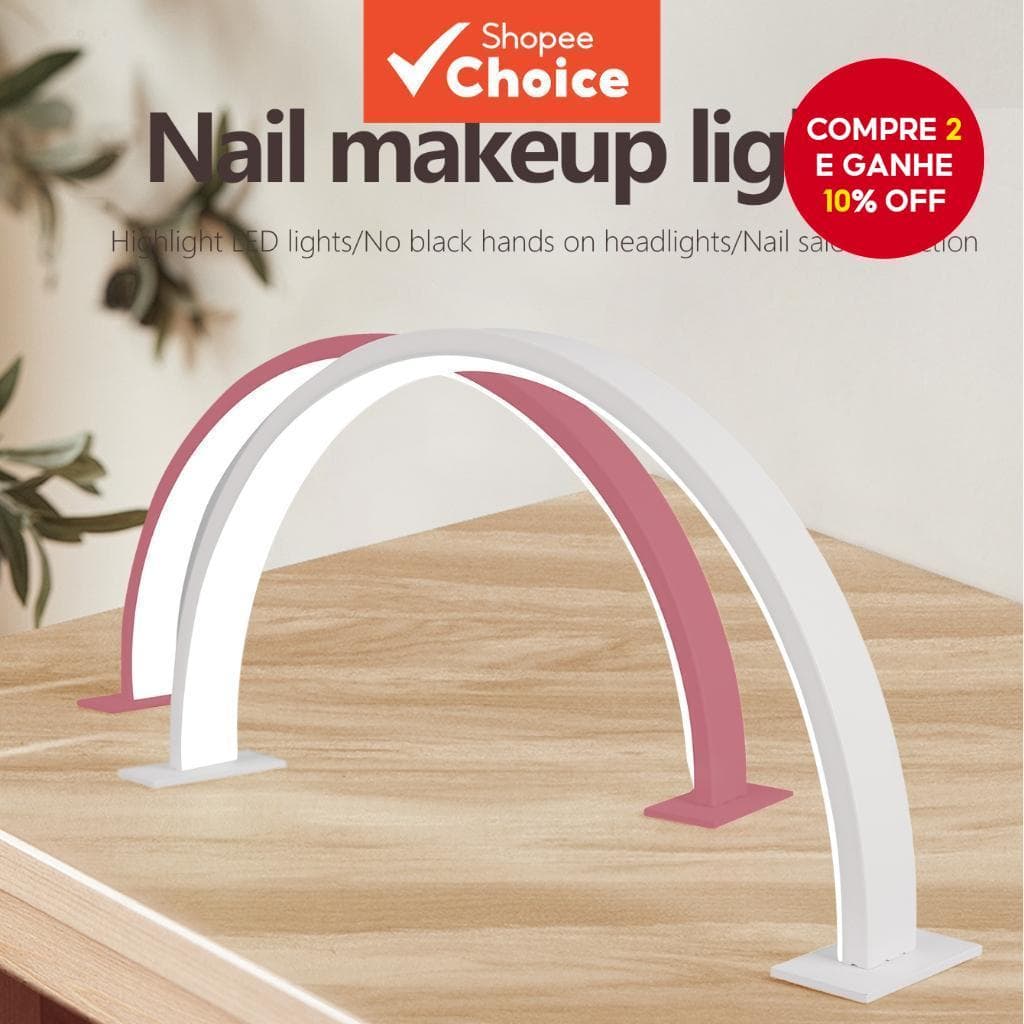 Meia Lua Em Forma De U Lâmpada De Unhas Beleza Salão desktop Arte Do Prego Simples LED Mesa De Escritório