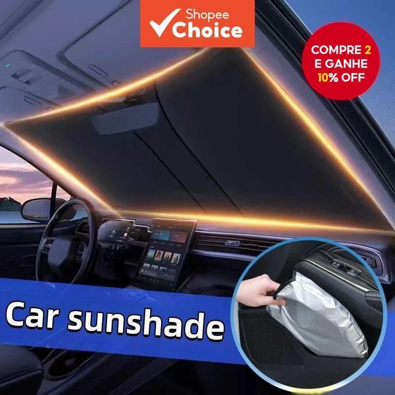 Protetor Solar para Carro, Capa de Para-brisa Dobrável e Isolante térmico