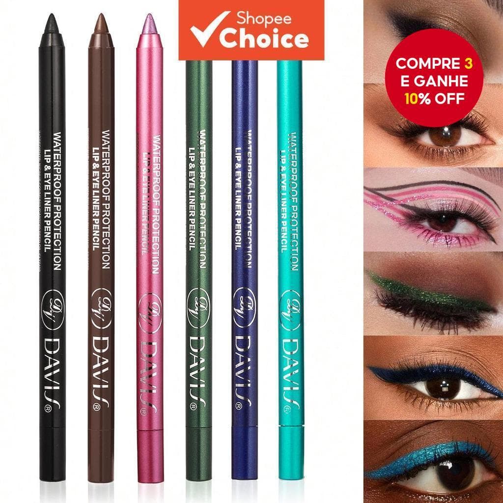Caneta de maquiagem Multifuncional Caneta de maquiagem Monocromática Eyeliner Eyeliner Pearl Glitter Eyeliner Gel