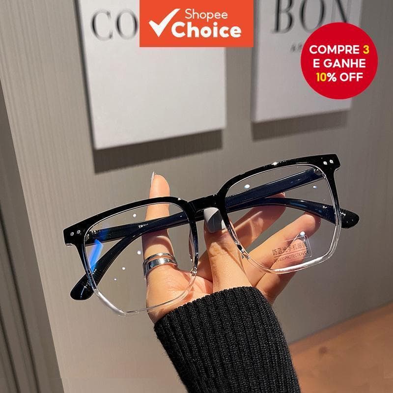 Óculos Unissex Anti-Luz Azul-Lente Transparente E Proteção Contra Radiação , Para Mulher