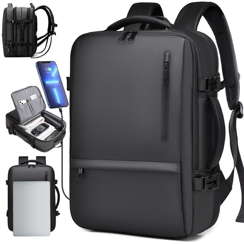 Mochila Masculina Impermeável para Notebook com Porta USB Executiva Grande para Viagem Trabalho e Uso Diário