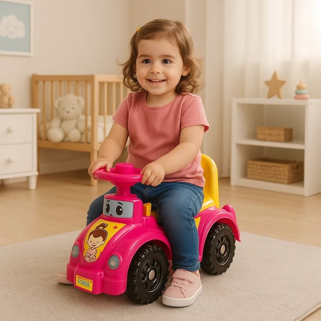 Carrinho Andador Infantil Motinha Triciclo Buzina Brinquedo Criança Passeio