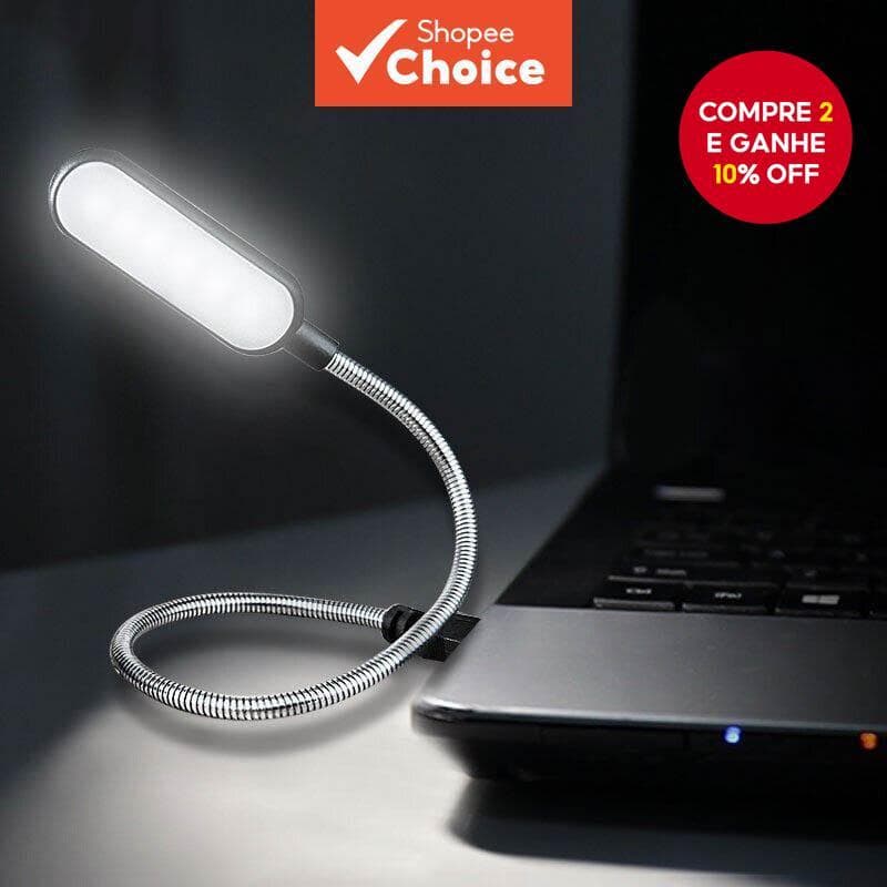 Candeeiro De Mesa Portátil USB 6 LED Flexível Para Banco De Potência Mini Luz De Leitura Laptop