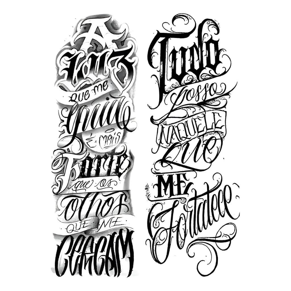 Duas Tatuagens Temporaria Frases Evangelicas 10x28 Cada