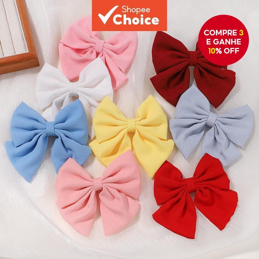 Grampo De Laço De Cabelo De Algodão Feito À Mão-Encaixes Macios Para Meninas E Mulheres , Presilhas Fofas De Cor Sólida 