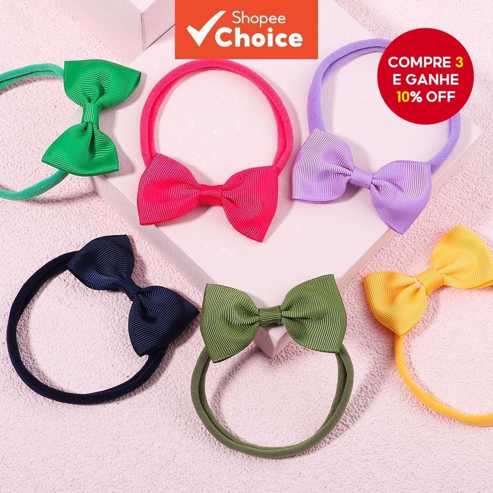 Conjunto De Laços De Cabelo Para Bebês , Tiaras De Nylon Macio Meninas , Crianças , Acessórios Da Moda , Sem Deslizament