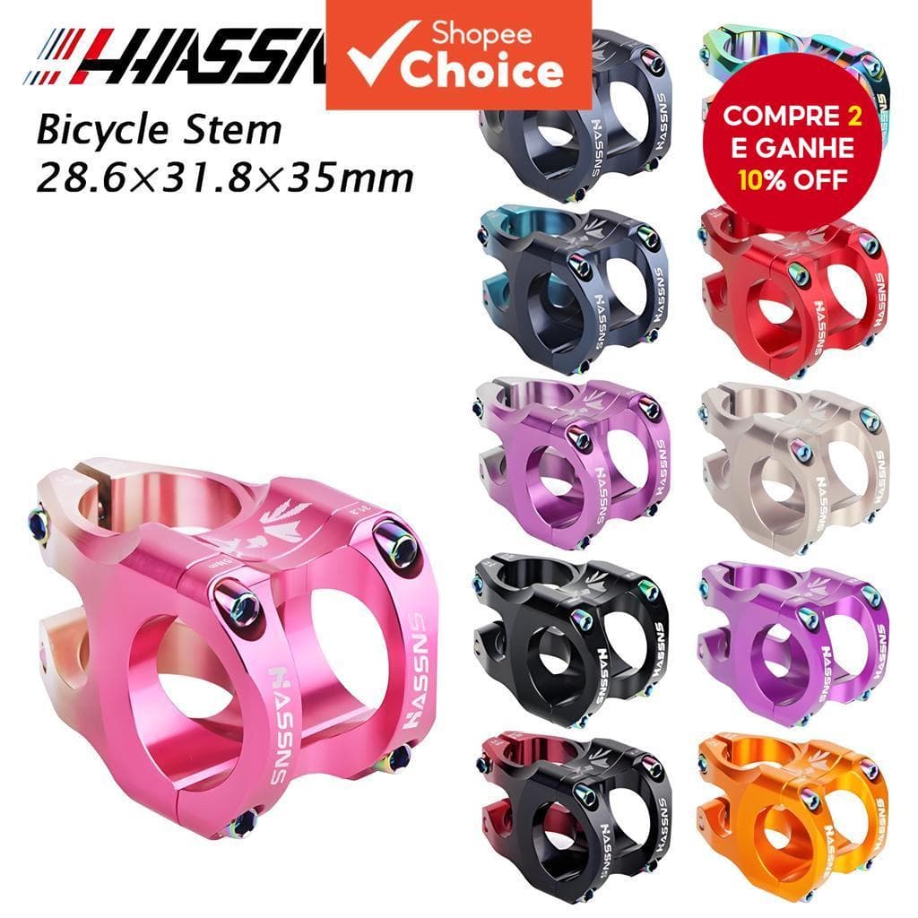 Haste MTB HASSNS 35mm-Riser De Guiador Em Liga De Alumínio De 31.8 Mm Para Bicicletas De Montanha/Estradas