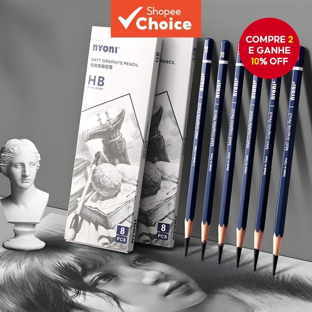 Lápis De Grafite Mate HB 2B 4B 6B 8B 12B Estudantes Artísticos Conjunto De Para Desenho Pintura Suprimentos De Arte