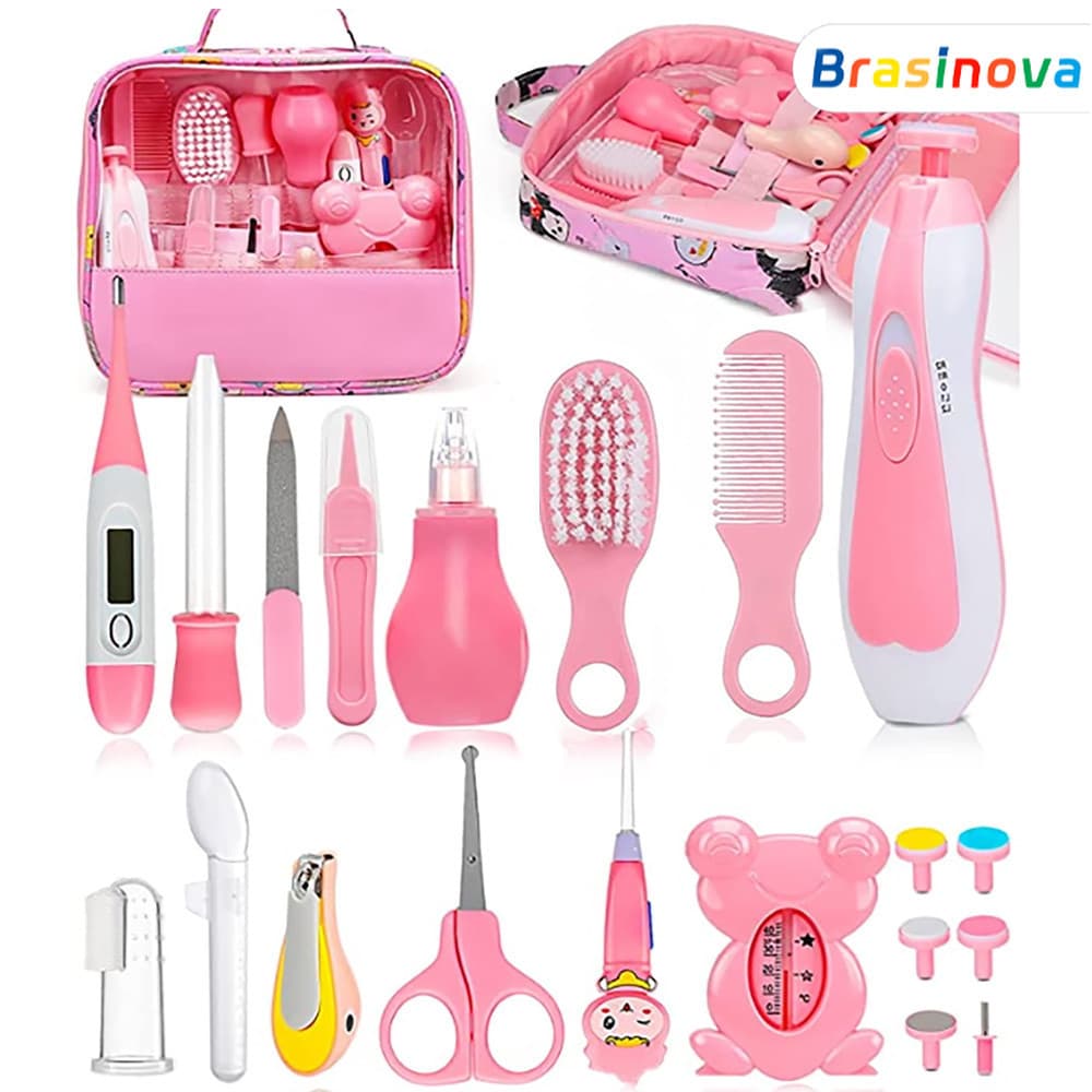 Um conjunto de 13 peças básicas de cuidados para recém-nascidos