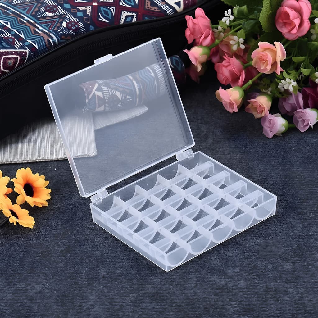 Estojo para Organizar Bobinas 25 Lugares Maquina de Costura