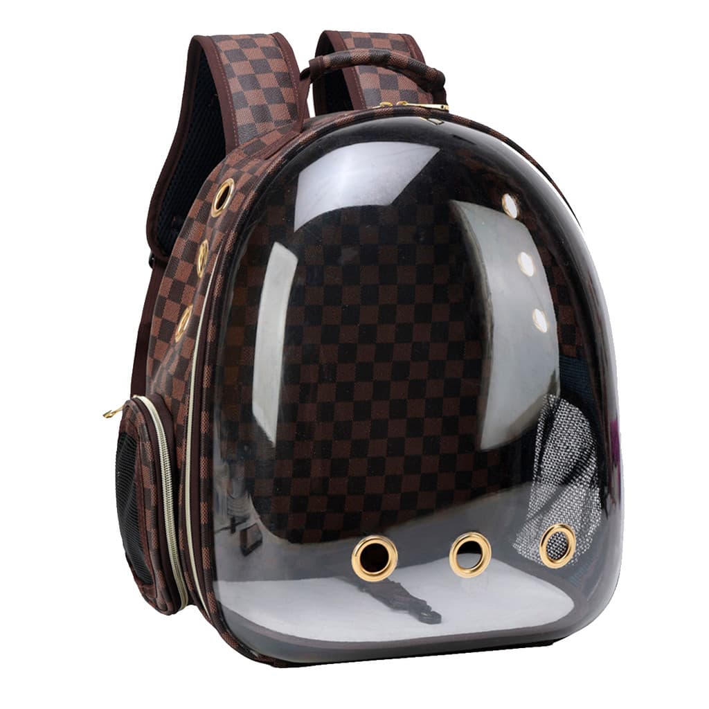 Bolsa Mochila Pet Courino Visor Panorâmico Astronauta para Cães e Gatos até 5kg