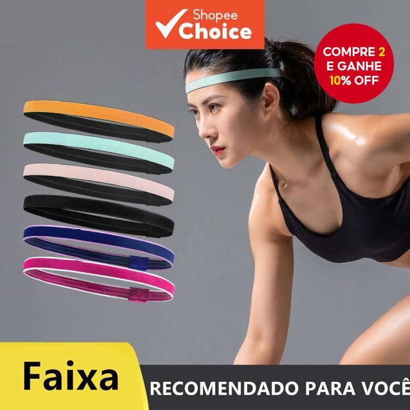 Novo 16Mm Antiderrapante Bandana Correndo Ginásio De Fitness Treino Yoga Esportes Colorido Hairband