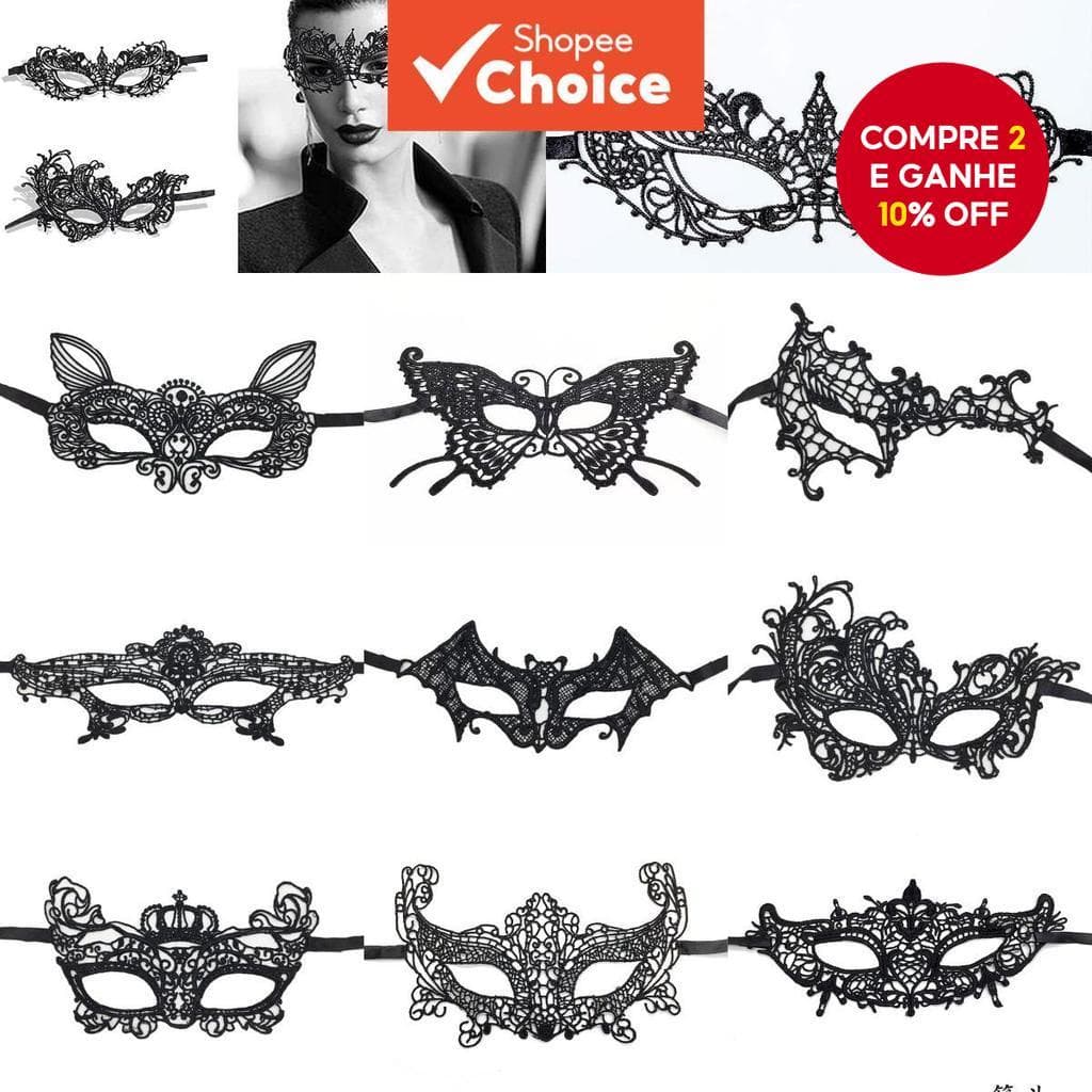 10PCS Máscara De Renda Veneziana Mulher Sexy Para Festa De Carnaval