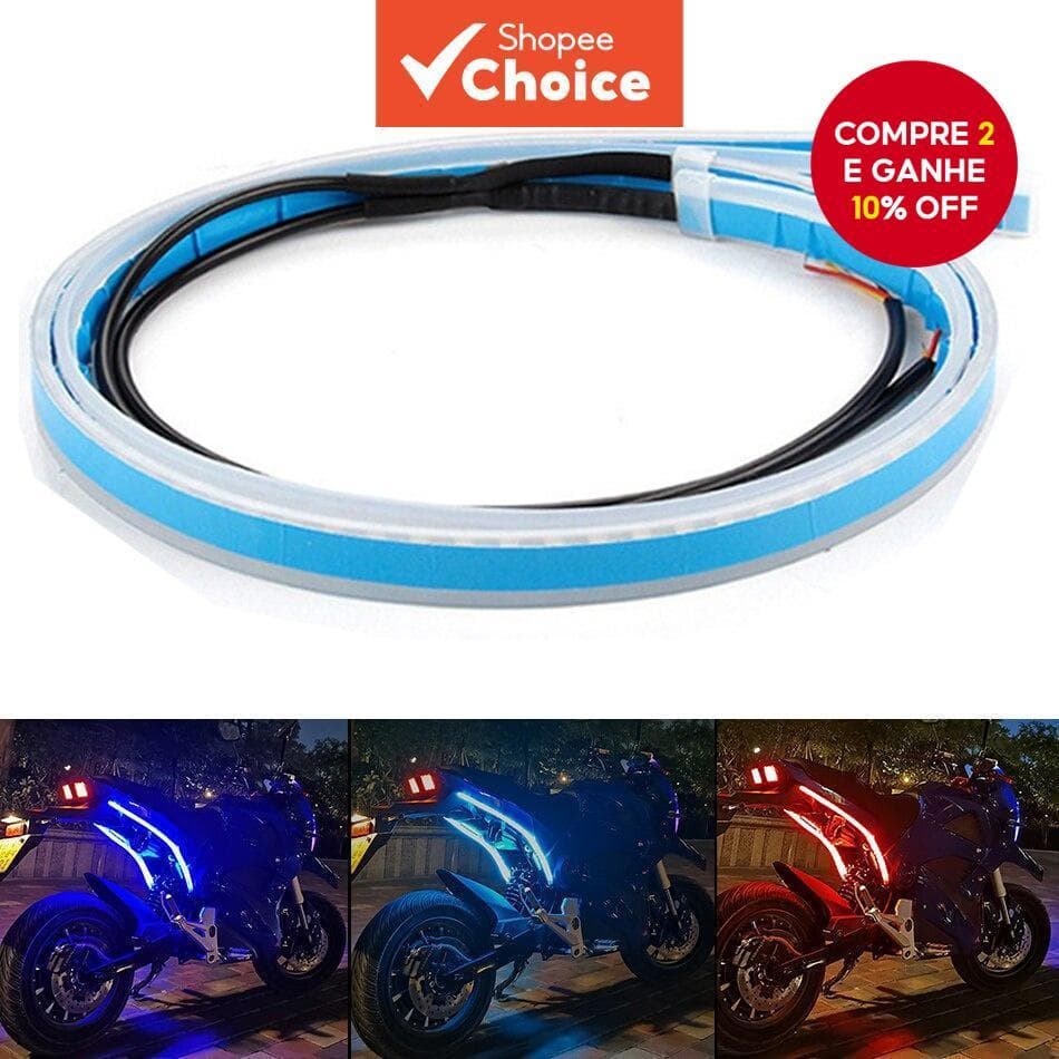 1PC 12v universal DRL Motocicleta led Luz De Circulação Diurna Segurando Água Corrente Rotativa Decorativa motocross Lan