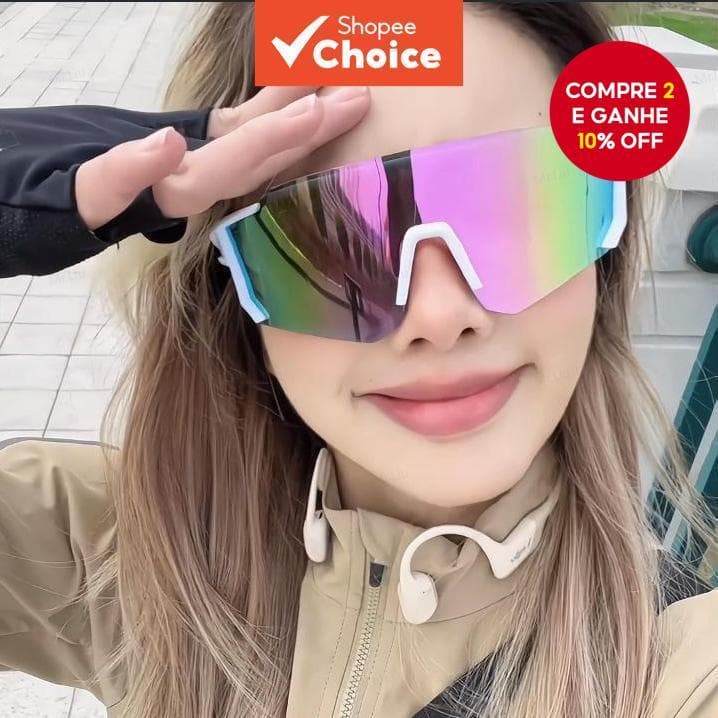 Óculos Esportivos UV400 À Prova De Vento Para Ciclismo E Direção De Motocicleta