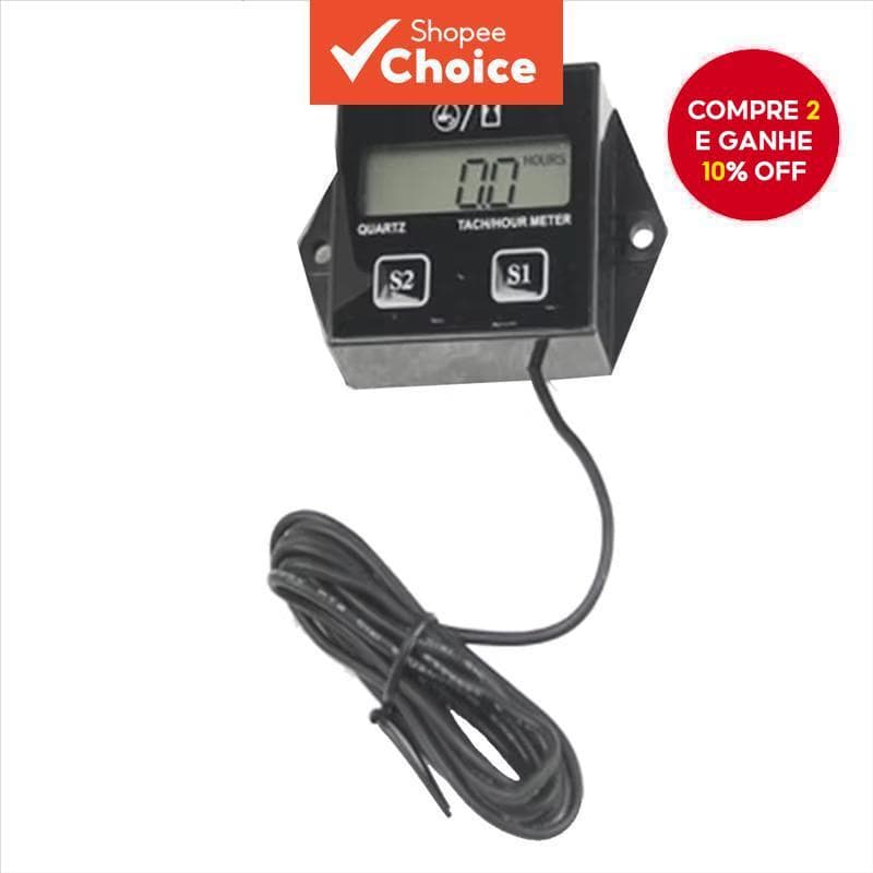 Medidor De Rpm À Prova D'água Para Motor A Gasolina, Tacômetro De Motocicleta, Com Display Lcd Para Motores 2/4 tempos