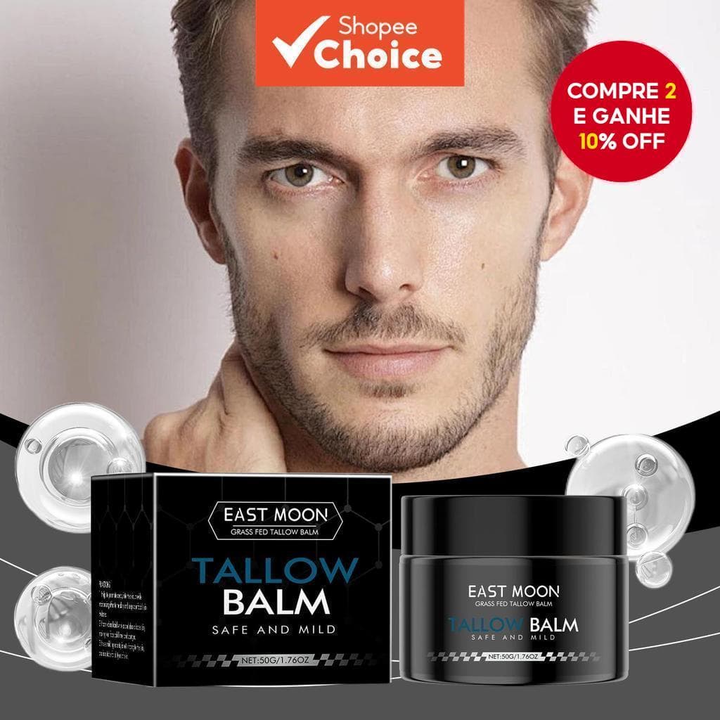  Creme de Tallow Masculino Lua do Leste Suaviza Linhas Finas, Hidrata Firmeza, Creme Clareador Diário para Cuidados com