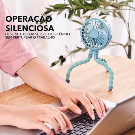 Ventilador De Resfriamento De Polvo Recarregável USB Portátil Minifan Tripé Silencioso De 3 potencia