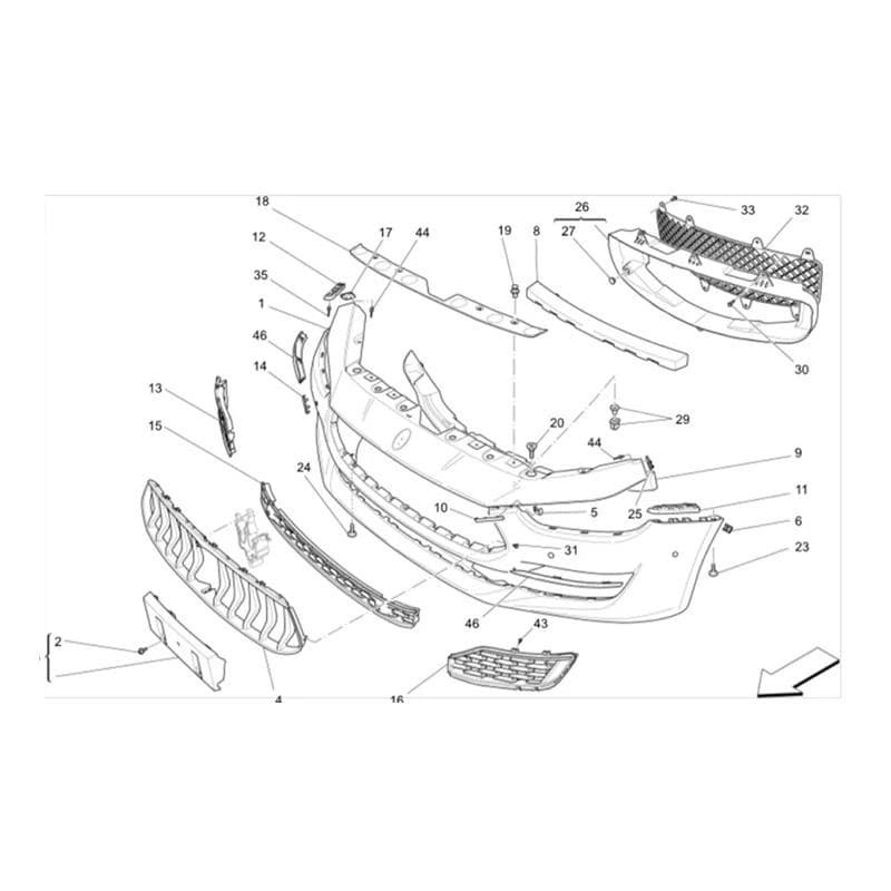 A22E-1Pair Suporte De Placa De Acabamento Do Pára-Choque Dianteiro 670098798 670098797 Para Maserati Ghibli 2018-2020 Pe